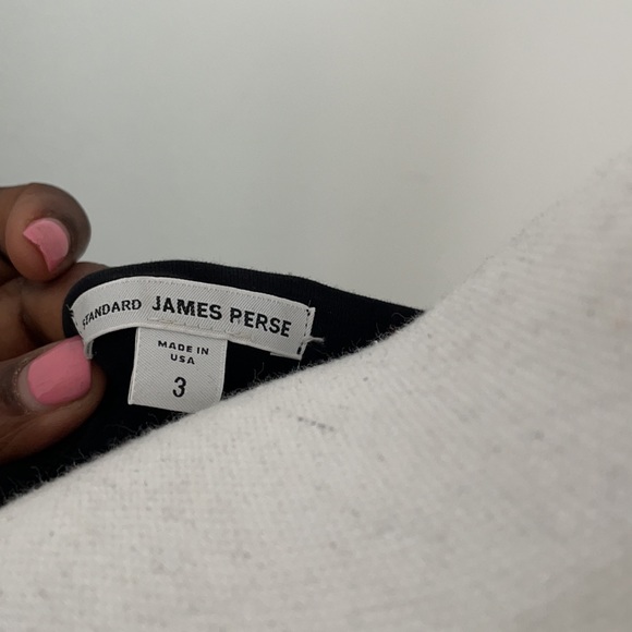 James Perse Asymmetrical Boatneck Dress 3/4 Sleeve - Picture 5 of 5